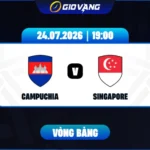 Soi kèo Campuchia vs Singapore 19h00 ngày 24/7/2026 – ASEAN Cup 2026