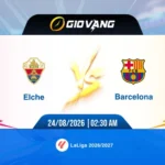Soi kèo Elche vs Barcelona 02h30 ngày 24/8/2026 – La Liga