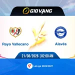 Soi kèo Rayo Vallecano vs Alaves 02h00 ngày 21/8/2026 – La Liga