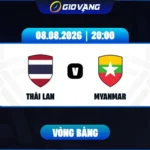 Soi kèo Thái Lan vs Myanmar 20h00 ngày 08/8/2026 – ASEAN Cup 2026