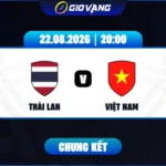 Soi kèo Thái Lan vs Việt Nam 20h00 ngày 22/8/2026 – ASEAN Cup 2026